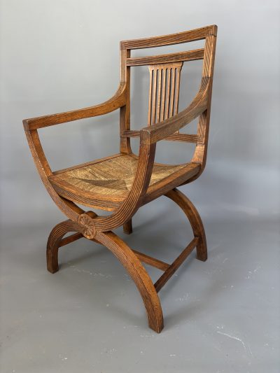 Arts & Crafts Oak Armchair - Image 7