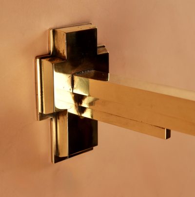Art Deco Very Stylish Brass Wall Light - Image 5