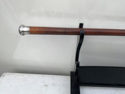 BRITISH MILITARY OFFICERS SWAGGER/WALKING STICK SWORD STICK. - Image 3