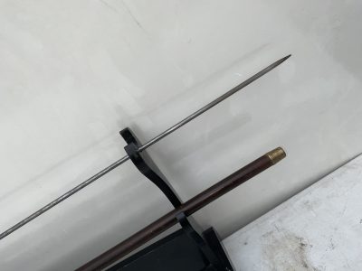 BRITISH MILITARY OFFICERS SWAGGER/WALKING STICK SWORD STICK. - Image 11