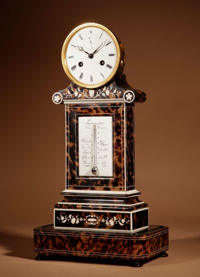 Beautiful And Rare French Pendule/Mantel Clock With Thermometer Circa 1870. - Image 2