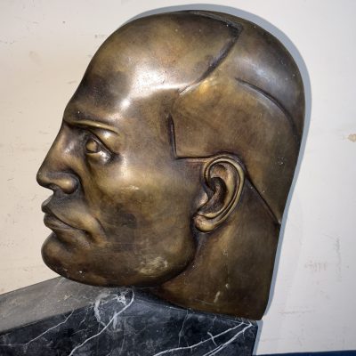 MUSSOLINI. BRONZE & MARBLE ART DECO - Image 2