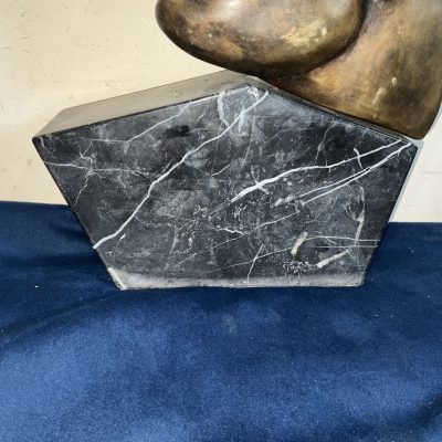 MUSSOLINI. BRONZE & MARBLE ART DECO - Image 3