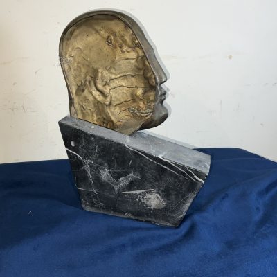 MUSSOLINI. BRONZE & MARBLE ART DECO - Image 4