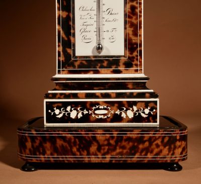 Beautiful And Rare French Pendule/Mantel Clock With Thermometer Circa 1870. - Image 7