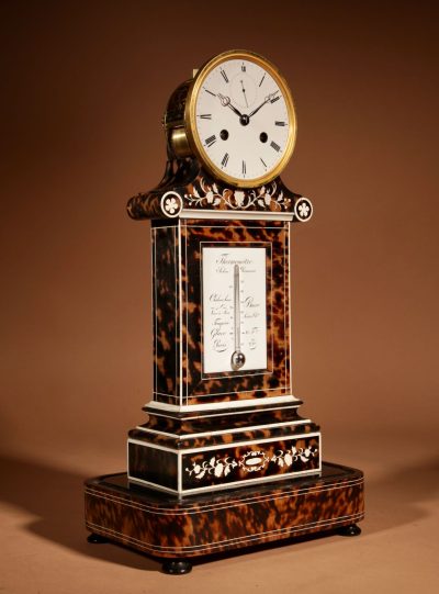 Beautiful And Rare French Pendule/Mantel Clock With Thermometer Circa 1870. - Image 8