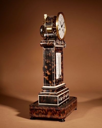 Beautiful And Rare French Pendule/Mantel Clock With Thermometer Circa 1870. - Image 9