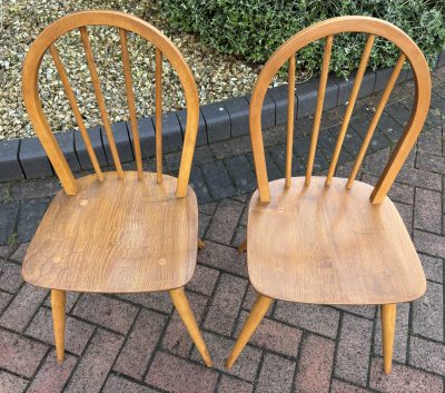 Mid Century Set of 4 Ercol Windsor Dining Chairs - Image 5