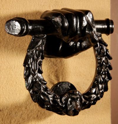 Victorian Cast Iron Complete Door Knocker Circa 1870 - Image 3