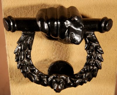Victorian Cast Iron Complete Door Knocker Circa 1870 - Image 4