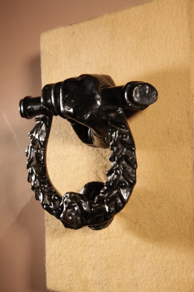 Victorian Cast Iron Complete Door Knocker Circa 1870 - Image 5