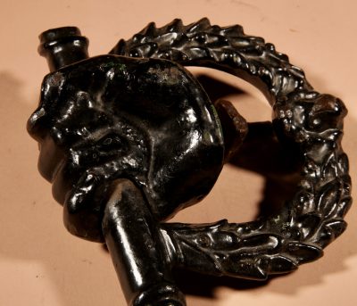 Victorian Cast Iron Complete Door Knocker Circa 1870 - Image 8