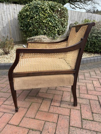 19th Century Mahogany Bergere Armchair - Image 6