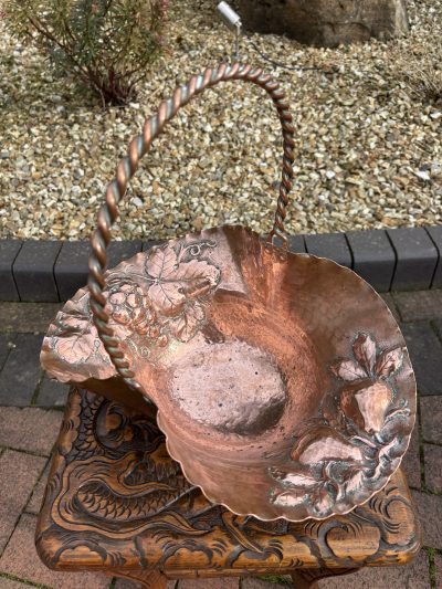 Arts & Crafts Hammered Copper Fruit Basket - Image 6