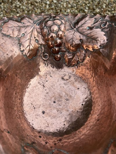 Arts & Crafts Hammered Copper Fruit Basket - Image 5