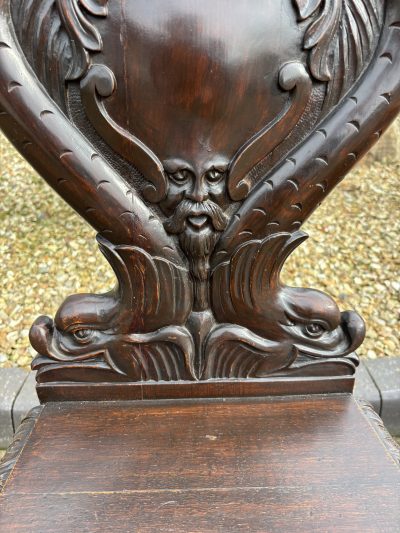 Victorian Oak Hall Chair - Image 3
