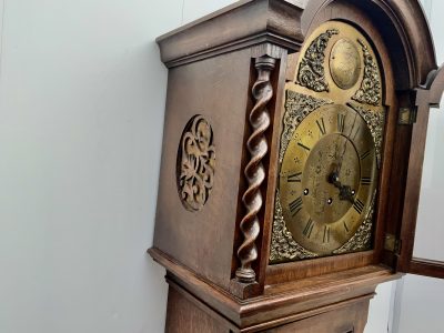 MAPPIN & WEBB LONDON LONG CASED OAK CLOCK - Image 9