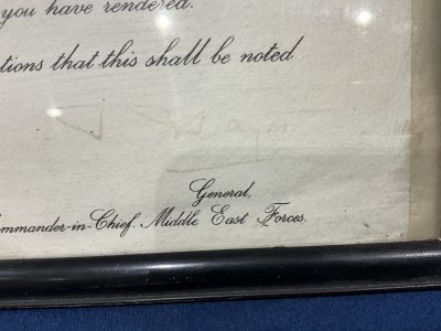 COMMENDATION FROM GENERAL COMMANDER IN CHIEF MIDDLE EAST 1944-6 - Image 3