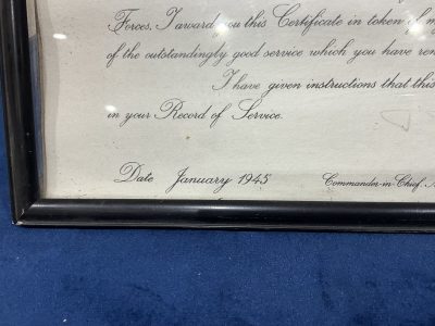 COMMENDATION FROM GENERAL COMMANDER IN CHIEF MIDDLE EAST 1944-6 - Image 4