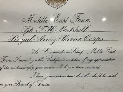 COMMENDATION FROM GENERAL COMMANDER IN CHIEF MIDDLE EAST 1944-6 - Image 6