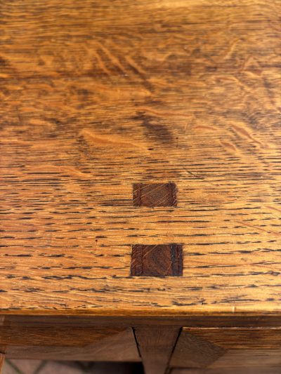 Cotswold School Arts & Crafts Oak Desk - Image 5