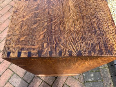 Cotswold School Arts & Crafts Oak Desk - Image 12
