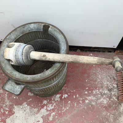 VICTORIAN DOLLY & WASHER GALVANISED TUB - Image 3