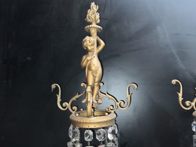 CHERUBS LUSTES GILTED WALL LAMPS - Image 4