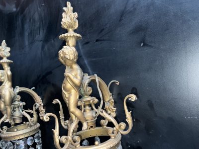 CHERUBS LUSTES GILTED WALL LAMPS - Image 7