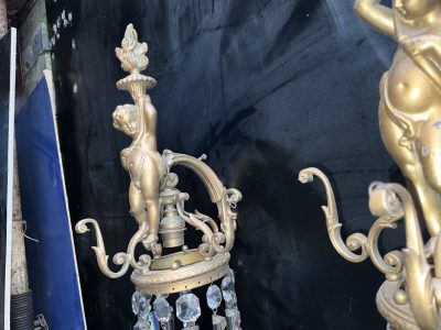 CHERUBS LUSTES GILTED WALL LAMPS - Image 8