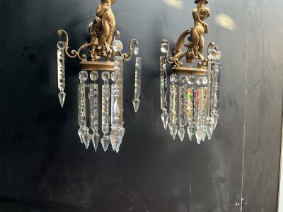 CHERUBS LUSTES GILTED WALL LAMPS - Image 10