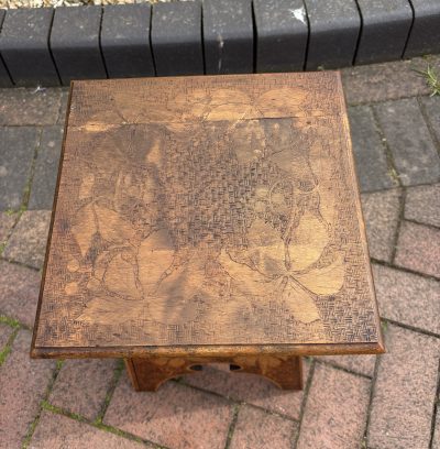 Arts & Crafts Pokerwork Table - Image 3