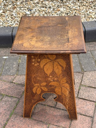 Arts & Crafts Pokerwork Table - Image 4