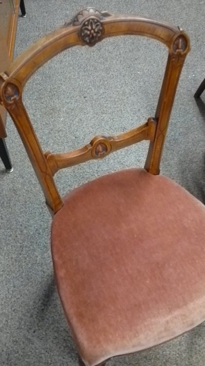 Antique Victorian Set of 4 Walnut Dining Chairs - Image 5