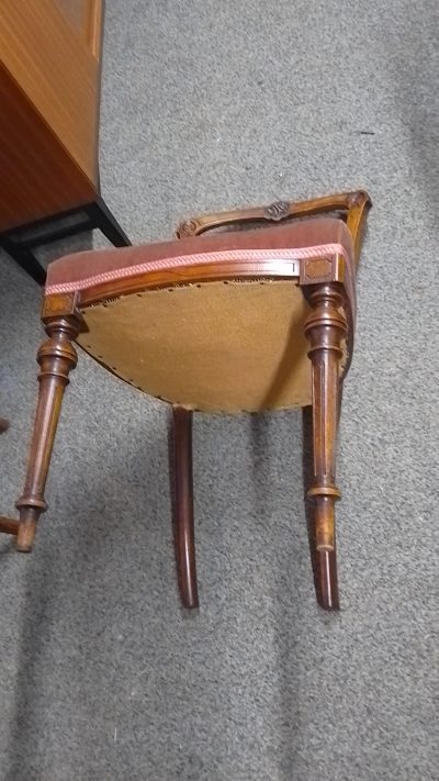 Antique Victorian Set of 4 Walnut Dining Chairs - Image 6