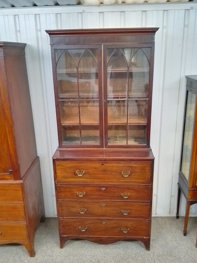 Antique Georgian Secretaire Bookcase - Image 10