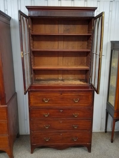 Antique Georgian Secretaire Bookcase - Image 4