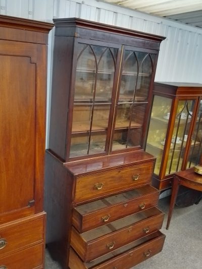Antique Georgian Secretaire Bookcase - Image 7