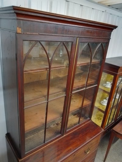 Antique Georgian Secretaire Bookcase - Image 8