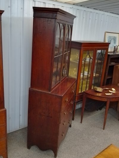 Antique Georgian Secretaire Bookcase - Image 5