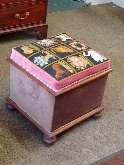 Antique Victorian Ottoman Box Stool - Image 2