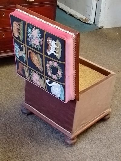 Antique Victorian Ottoman Box Stool - Image 8