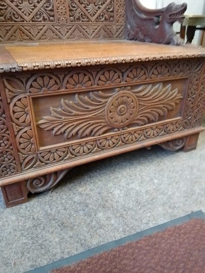 Good Antique Burmese Bench Box Seat - Image 7
