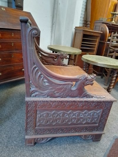 Good Antique Burmese Bench Box Seat - Image 6
