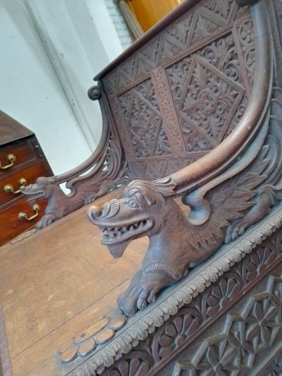Good Antique Burmese Bench Box Seat - Image 4