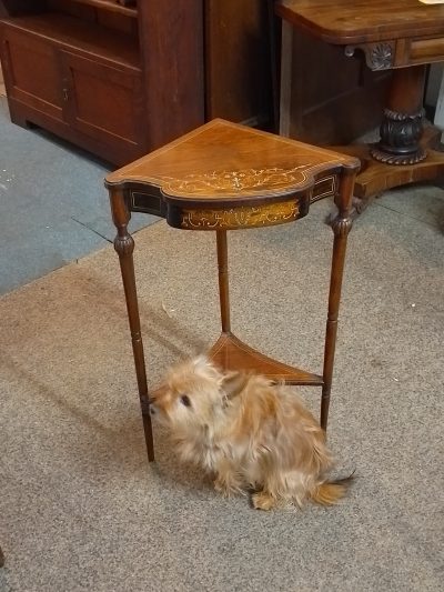 Good Edwardian Rosewood Corner Table - Image 3