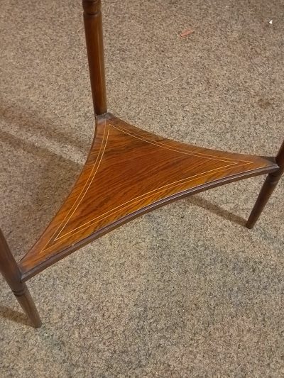 Good Edwardian Rosewood Corner Table - Image 5
