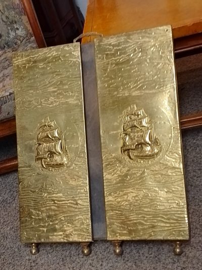 1930's Brass Fire Screen - Image 7