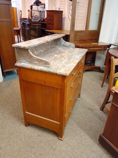 Good Antique Marble Top Chest of Drawers - Image 2