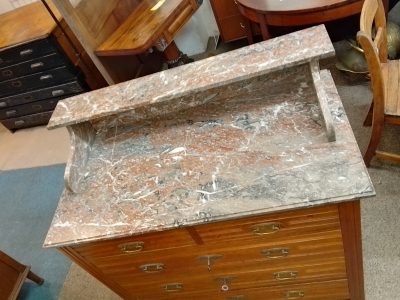 Good Antique Marble Top Chest of Drawers - Image 9